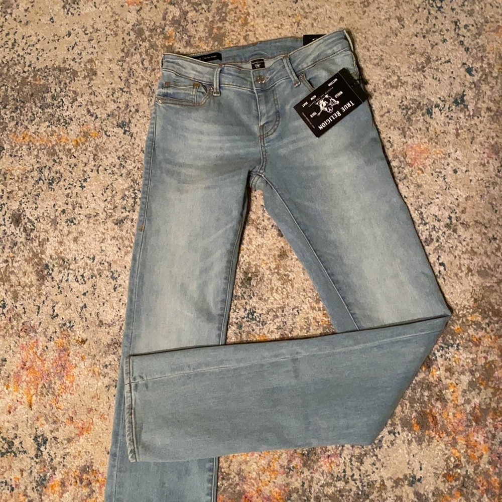 True Religion Light Blue Straight Leg Jeans